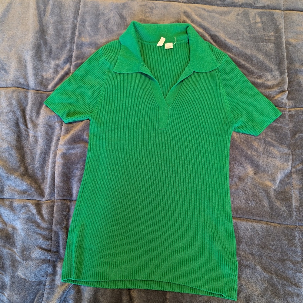 Green Collard Moth Shirt SZ L